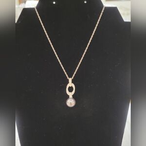 Vintage Avon Silver Faux Pearl Necklace